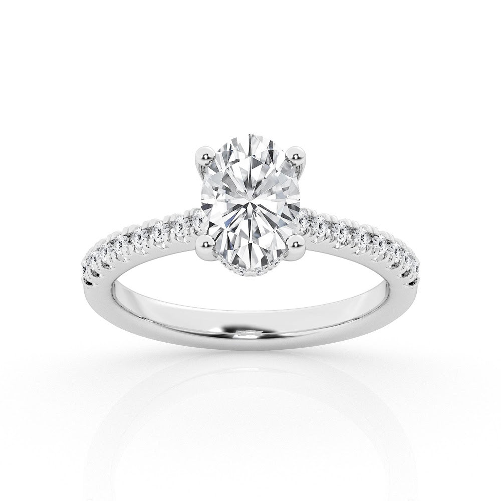 Hidden Halo Engagement Ring - Image 1