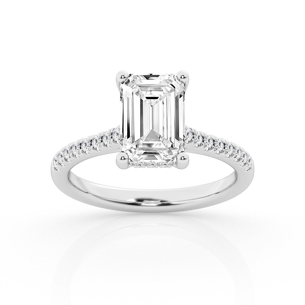 Hidden Halo Engagement Ring - Image 1